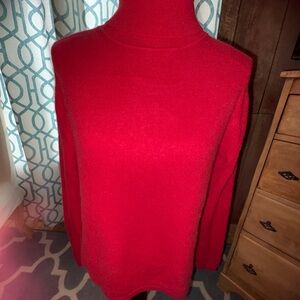 Apt. 9 Red Women's Cashmere Turtleneck Sweater